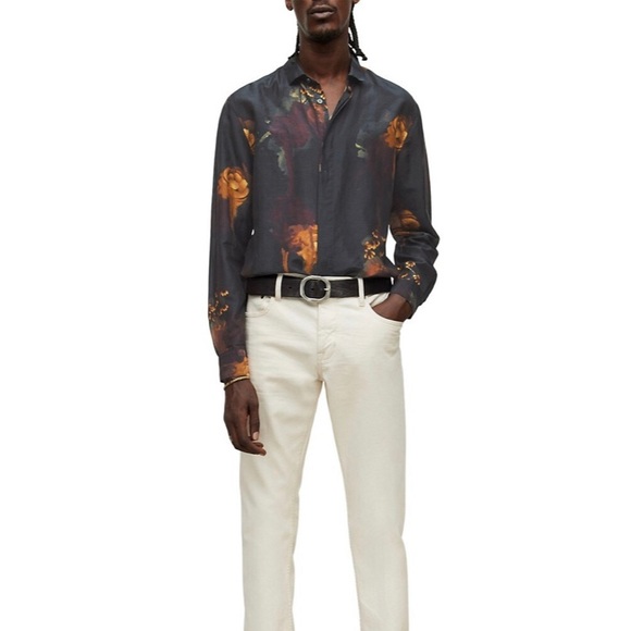 *SOLD* John Varvatos Rodney Long-Sleeve Button Shirt Sz M - Picture 2 of 6